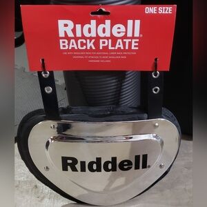 Riddell Football Back Plate Chrome/Black One Size Protective Gear #8055699 NWT